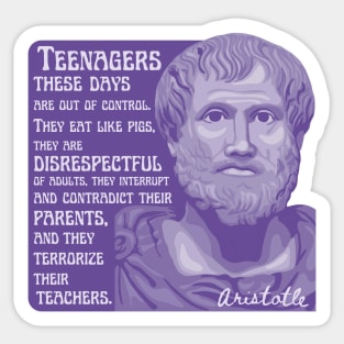 Aristotle Portrait and Quote Sticker